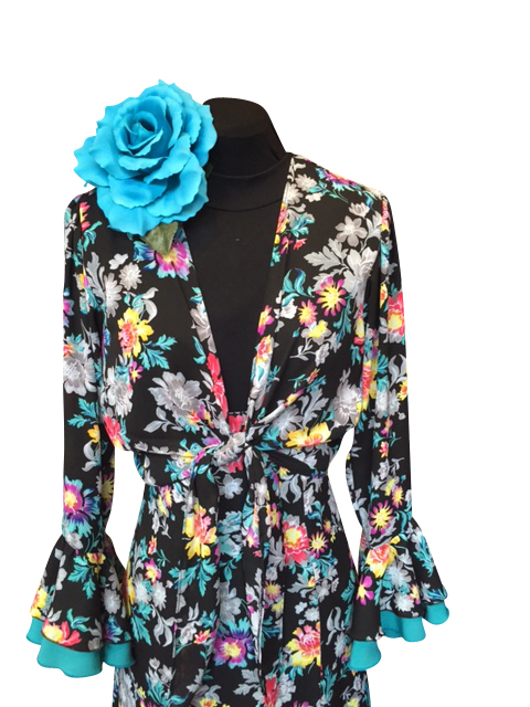 Flamenco Bolero Rosa Turquesa